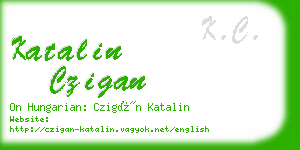 katalin czigan business card